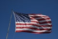 American flag flys on memorial day