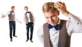 Ellegant teen boy with Bow tie Royalty Free Stock Photo