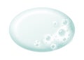Ellipse bar of soap with foam isolated on white. Easy recolored vector Royalty Free Stock Photo