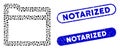 Ellipse Collage Folder with Textured Notarized Seals