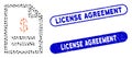 Ellipse Collage Invoice with Distress License Agreement Seals