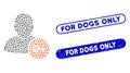 Ellipse Collage User Access Key with Distress For Dogs Only Stamps