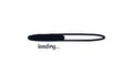 Ellipse loading bar sketch. Doodle download bar drawn with bold marker. Vector Hand-drawn illustration with quote from