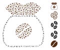 Ellipse Mosaic Coffee Grain Royalty Free Stock Photo
