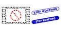 Ellipse Mosaic Forbidden Movie with Distress Stop Worrying Stamps