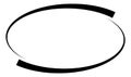 Ellipse, oval frame, border. Oval banner, tag and label element