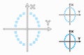 Ellipse Plot Vector Mesh Network Model and Triangle Mosaic Icon Royalty Free Stock Photo