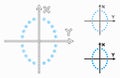 Ellipse Plot Vector Mesh Wire Frame Model and Triangle Mosaic Icon Royalty Free Stock Photo