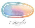 Ellipse watercolor painted background. Royalty Free Stock Photo