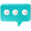 ellipsis icon in trendy style blue green pink three dot icon signal menu settings options