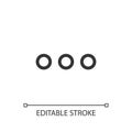 Ellipsis pixel perfect linear ui icon Royalty Free Stock Photo