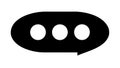 Ellipsis Speech Bubble for Ongoing Thought or Typing, vector design Generative AI Royalty Free Stock Photo