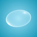 Ellipsoid Consisting of Points. Connection Structure. 3D Grid Design. Molecule Structure Royalty Free Stock Photo