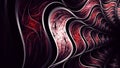 Elliptic Red Endless Fractal Art