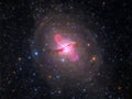 Elliptical Galaxy Centaurus A. NGC 5128 in constellation Centaurus. Elements of this picture furnished by NASA Royalty Free Stock Photo