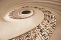 Elliptical staircase in the monastery Plasy Royalty Free Stock Photo