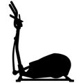Elliptical trainer is a stationary exercise machine for cardio workout cross trainer realistic silhouette cross-trainer
