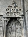 Ellora Cave 10 â Visvakarma Buddhist Art with Rock-Cut Architecture Royalty Free Stock Photo