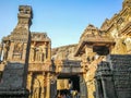 Ellora Caves in the Aurangabad district of Maharashtra, India, one of the largest rock-cut monastery-temple cave complexes in the