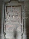 Ellora caves temple of lord shiva grate temple statue wall with nindi