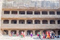 ELLORA, INDIA - FEBRUARY 7, 2017: Das Avatara Ten Incarnations of Vishnu Cave in Ellora, Maharasthra state, Ind