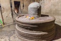 ELLORA, INDIA - FEBRUARY 7, 2017: Lingam at Kailasa Temple in Ellora, Maharasthra state, Ind