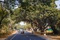 Ellora, Maharashtra, INDIA - JANUARY 15, 2018: Typical road in india