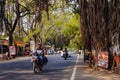 Ellora, Maharashtra, INDIA - JANUARY 15, 2018: Typical road in india