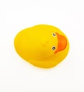 ÃÂ¥ellow rubber duck isolated on white, top view Royalty Free Stock Photo