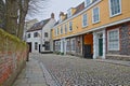 Elm Hill cobbled street with medieval houses from the Tudor period Royalty Free Stock Photo