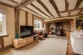 Renovated 17th century cottage living room Royalty Free Stock Photo