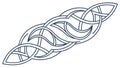 Elongated Celtic Knot Pattern Vector Art, vector design Generative AI Royalty Free Stock Photo