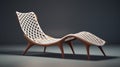 Elongated Lounge Chair With Fluid Lines And Net Pattern Royalty Free Stock Photo