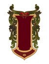 Elongated Shield with acanthus leaves decoration