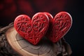 An eloquent message of love the classic and vivid red heart Royalty Free Stock Photo