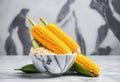 elote, a mexican grilled corn on the cob in a bowl