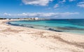 Els Pujols beach in Formentera island Royalty Free Stock Photo