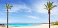 Els Pujols formentera beach with turquoise water Royalty Free Stock Photo