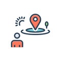 Color illustration icon for Elsewhere, somewhere and anywhere