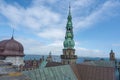 Aerial view of Kronborg Castle Tower - Helsingor, Denmark Royalty Free Stock Photo