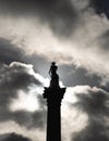 elson's column silhouette with dramatic sky background Royalty Free Stock Photo