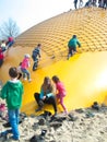 Elstal, Brandenburg, Germany - March 25, 2018: Modern outdoor kids park Karls Erlebnis-Dorf at Elstal