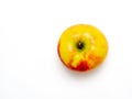 Elstar apple from above isolated on white background. Royalty Free Stock Photo