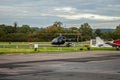ELSTREE, ENGLAND- 17 October 2021: Bell 505 Jet Ranger X light helicopter pictured at London Elstree Aerodrome