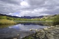 A view of calm Elter Water in the Lake District in Cumbria. Royalty Free Stock Photo