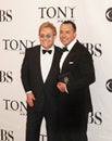 Elton John and David Furnish at the 2009 Tony Awards Royalty Free Stock Photo