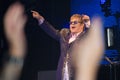 Elton John Live Concert seen from crowd Royalty Free Stock Photo