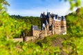 Eltz castle in Germany from the forest Royalty Free Stock Photo