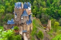 Eltz castle view above, Muenstermaifeld Germany Royalty Free Stock Photo