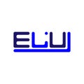 ELU letter logo creative design with vector graphic, ELU Royalty Free Stock Photo